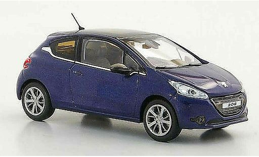 Peugeot 208 Base 1/43 Norev blue 3-portes diecast model cars