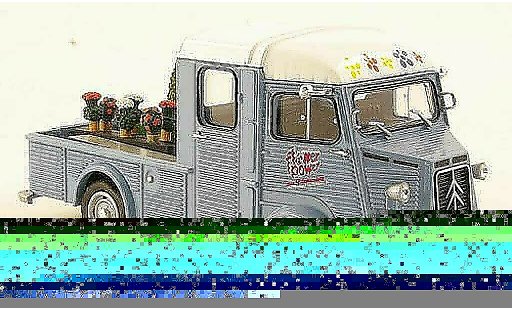 Citroen Type H pickup 1/43 Eligor flatbed Flower Power - Der Blumenladen diecast model cars