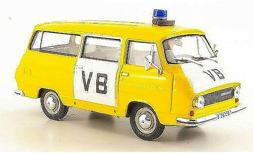 Skoda 1203 Police 1/43 Abrex VB white/yellow diecast model cars