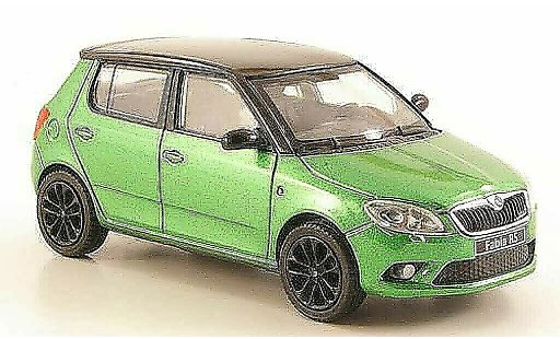 Skoda Fabia RS 1/43 Abrex II green with blackem roof and Felgen 2010 diecast model cars