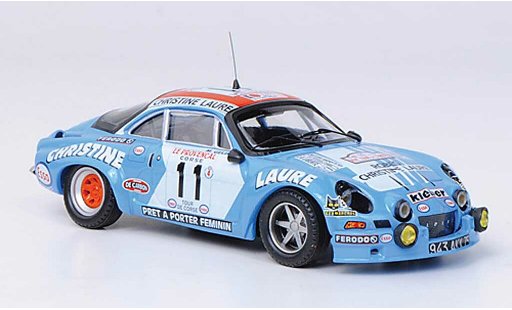 Alpine A110 rallye 1/43 Trofeu No.11 Christine Laure J.Henry / M.Gelin Tour de Corse 1975 diecast model cars