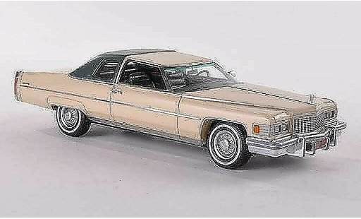 Cadillac Deville Sedan 1/43 Neo 1976 beige/mattgreygreen diecast model cars