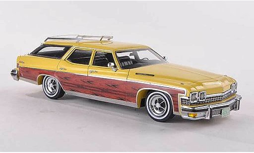 Buick Estate Station Wagon 1/43 Neo yellow/Holzoptik 1974 diecast model cars