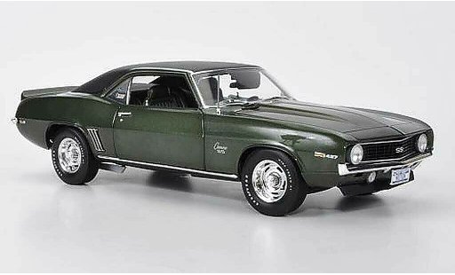 Chevrolet Camaro SS 1/18 Highway 61 1969 Baldwin Motion green/matt black diecast model cars