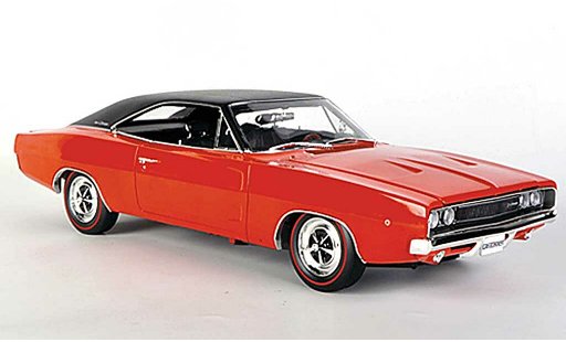 Dodge Charger 1968 1/18 Ertl red/mattblack diecast model cars