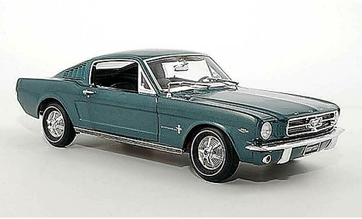 Ford Mustang Fastback 1/18 Ertl 2+2 blue diecast model cars