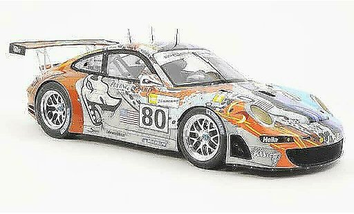Porsche 911 GT3 RSR 1/18 Spark 2007 No.80 Team Flying Lizard Motorsport 24h Le Mans S.Neiman/J.Van Overbeek/J.Bergmeister Hauben diecast model cars