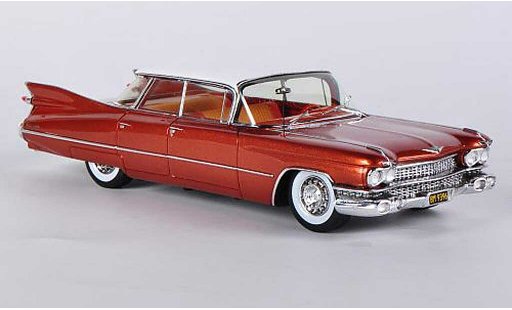 Cadillac Deville Sedan 1/43 Spark 4-Door 4-Window Hardtop brown/white 1959 diecast model cars