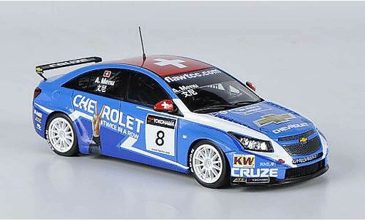 Chevrolet Cruze course 1/43 Spark 2011 1.6T No.8 A.Menu WTCC GP Macau diecast model cars