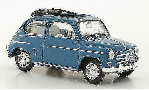 Fiat 600 D 1/43 Brumm blue 1960 diecast model cars