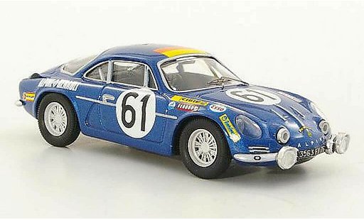 Alpine A110 rallye 1/43 Trofeu 1300 No.61 Nusbaumer / Bourdon 24h Le Mans 1968 diecast model cars