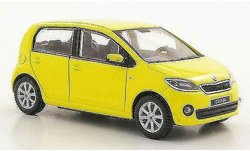 Skoda Citigo 5 portes 1/43 Abrex yellow 5- 2012 diecast model cars