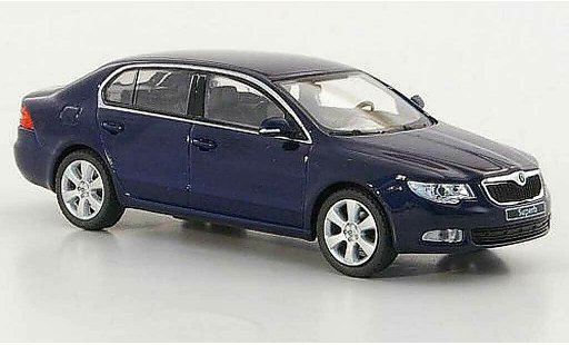 Skoda Superb 2009 1/43 Abrex II blue diecast model cars