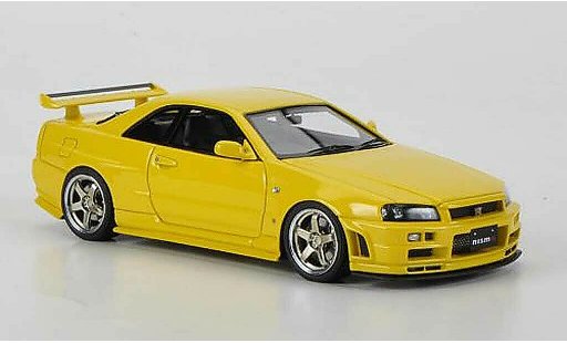 Nissan Skyline R34 1/43 HPI GT-R S-tune yellow RHD diecast model cars