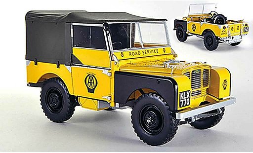 Land Rover Series 1 Base 1/18 Minichamps AA Road Service yellow 1948 diecast model cars