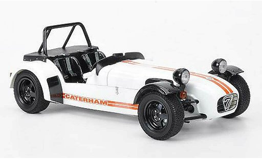 Caterham Super Seven JPE 1/18 Kyosho white avec orangenem stripes diecast model cars