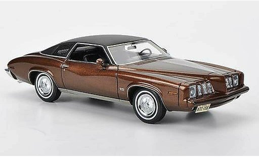 Pontiac Grand Am Base 1/43 American Excellence 2-portes Coupe brown/mattblack limited edition 1973 diecast model cars