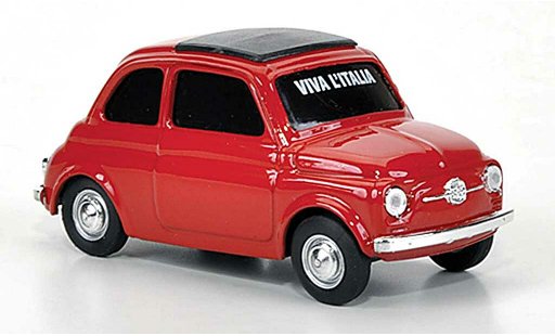 Fiat 500 D 1/43 Brumm VIVA Italia red 1960 diecast model cars