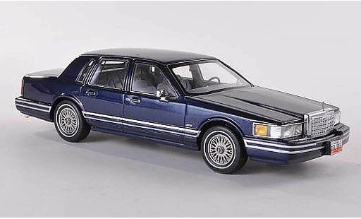 Lincoln Town Car 1990 1/43 Neo blue diecast model cars