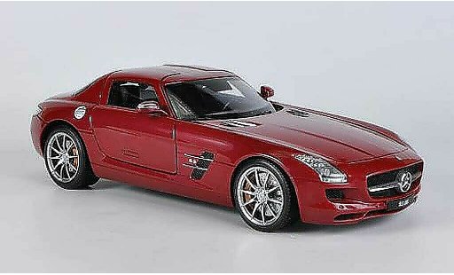 Mercedes SLS Coupe 1/18 Welly coupe AMG (C197) red diecast model cars