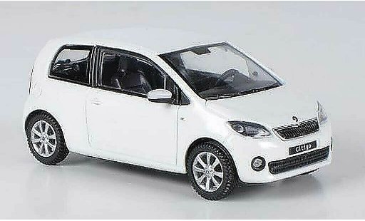 Skoda Citigo 3 portes 1/43 Abrex white 3- 2012 diecast model cars