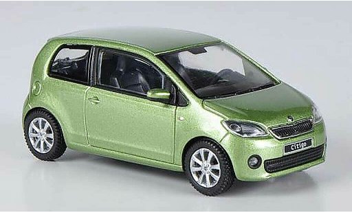 Skoda Citigo 3 portes 1/43 Abrex green 3- 2012 diecast model cars
