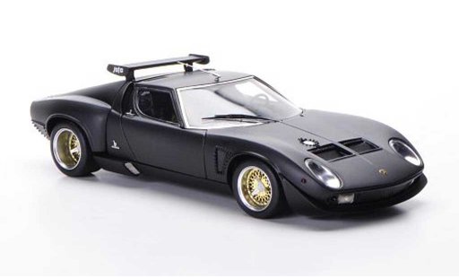 Lamborghini Miura Jota 1/43 FrontiArt SVR matt black 1972 diecast model cars
