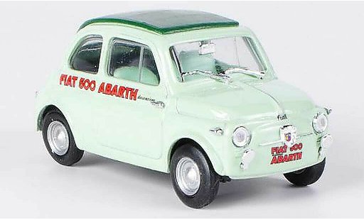 Fiat 500 Abarth 1/43 Brumm green/green folding roof geschlosssen 1958 diecast model cars