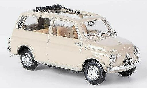 Fiat 500 Giardiniera 1/43 Brumm beige folding roof geoffnet 1965 diecast model cars