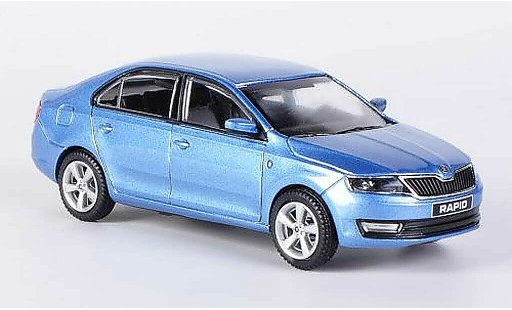 Skoda Rapid Base 1/43 Abrex blue 2012 diecast model cars