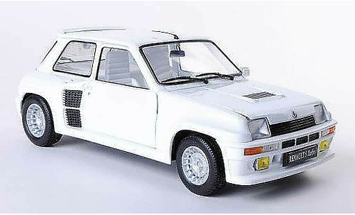 Renault 5 Turbo 1/18 Universal Hobbies white diecast model cars