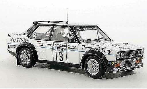 Fiat 131 Abarth 1/43 Trofeu No.13 Chequered Flag S.Andreasson / S.Lampinen RAC Rally Great Britain 1977 diecast model cars