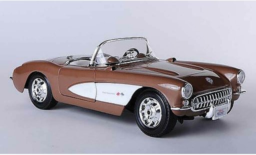 Chevrolet Corvette Convertible 1/18 Maisto C1 (C1) brown/white diecast model cars