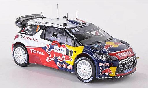DS Automobiles DS3 WRC 2012 1/43 IXO No.1 Total Rally de France S.Loeb/D.Elena diecast model cars