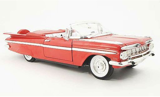 Chevrolet Impala Convertible 1/18 Yat Ming 1959 red diecast model cars