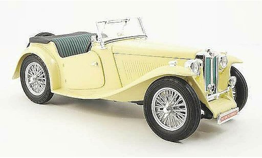 MG TC Base 1/18 Yat Ming Midget beige RHD 1947 diecast model cars