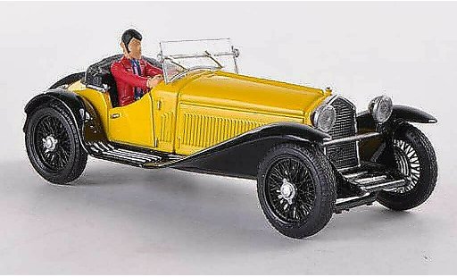 Alfa Romeo 1750 berlina 1/43 Brumm yellow Lupin driving diecast model cars