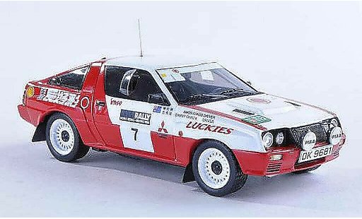 Mitsubishi Starion Base 1/43 Reve Collection 4WD No.7 Lucky Strike Hong Kong-Beijing Rally 1986 D.S.Chau/A.Iu diecast model cars