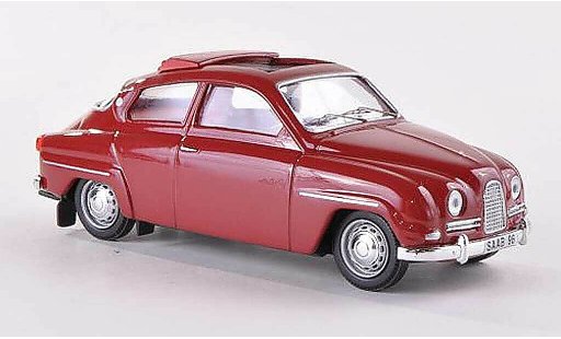 Saab 96 Base 1/43 Skandinavisk red geoffnetes folding roof 11 diecast model cars