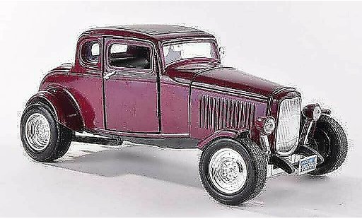 Ford 1932 Five Window Coupe 1/18 Motormax - purple diecast model cars