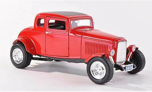 Ford 1932 Five Window Coupe 1/18 Motormax red diecast model cars