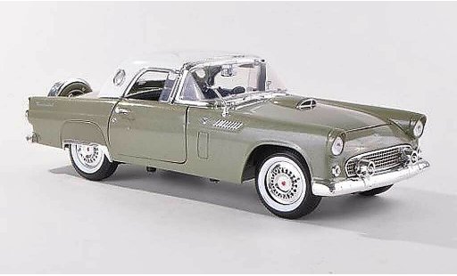 Ford Thunderbird Two-Seater 1/18 Motormax Hardtop grey-green/white diecast model cars