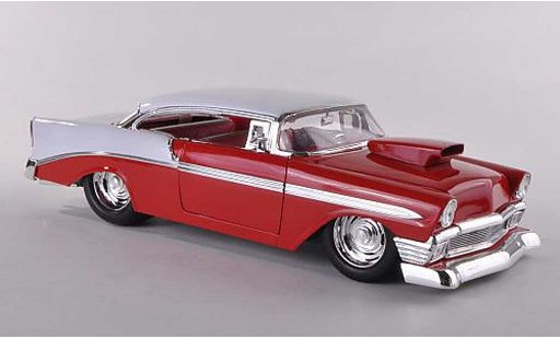 Chevrolet Bel Air Coupe 1/18 Jada Toys 1956 Hardtop red/white diecast model cars