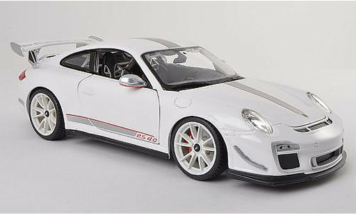 Porsche 911 GT3 RS 1/18 Burago 2011 4.0 white/grey diecast model cars