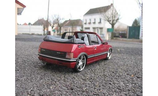 Peugeot 205 CTI 1/18 Solido red metallized diecast model cars