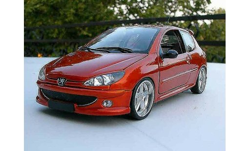 Peugeot 206 RC 1/18 Norev orange tuning diecast model cars