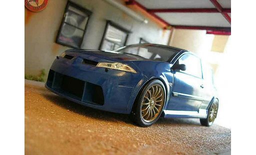 Renault Megane MTK 1/18 Norev vampire blue diecast model cars