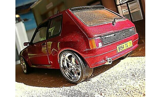 Peugeot 205 GTI 1/18 Solido Dimma red diecast model cars