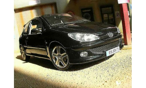 Peugeot 206 RC 1/18 Norev black diecast model cars