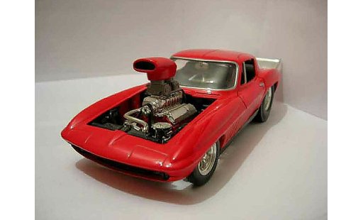 Chevrolet Corvette Coupe 1/18 Hot Wheels C2 red 1965 diecast model cars